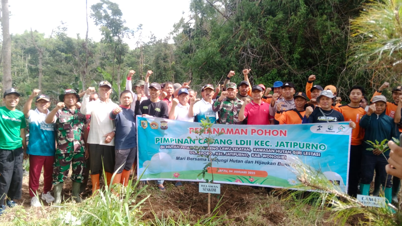 LDII Peduli Lingkungan, Ribuan Bibit Pohon Ditanam untuk Hutan Lestari di Jatipurno Wonogiri
